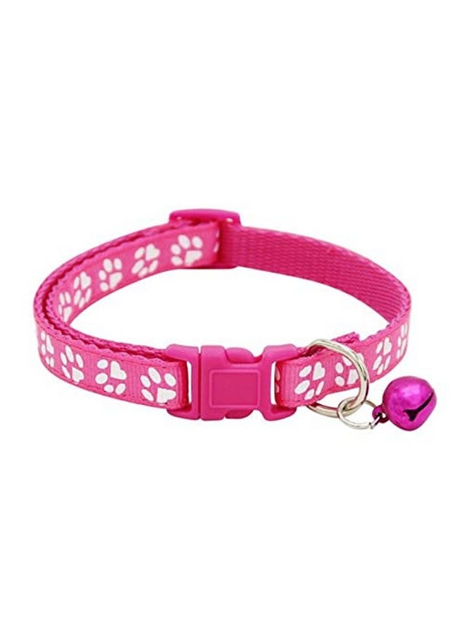 Cat Collars Set Of 3 Pcs Pack With Bell,Kitten And Small Dogs Soft Adjustable Collar Safe,Solid And Protection Breakaway For Cats And Puppies,Cute Kitty Neckband With Paw Print- (Mix Colors) - Image 5