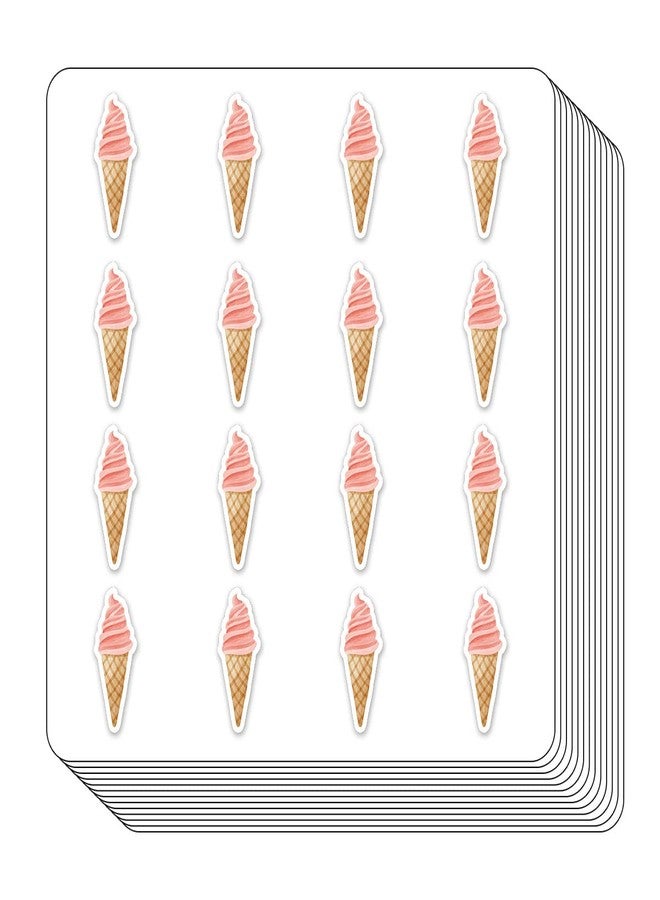 GUVSPTI Ice Cream Planner Stickers, 0.5in Monthly Scrapbooking Kids DIY Arts Crafting 208-Pack - Image 1