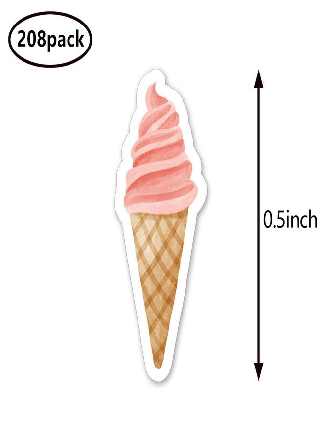 GUVSPTI Ice Cream Planner Stickers, 0.5in Monthly Scrapbooking Kids DIY Arts Crafting 208-Pack - Image 2