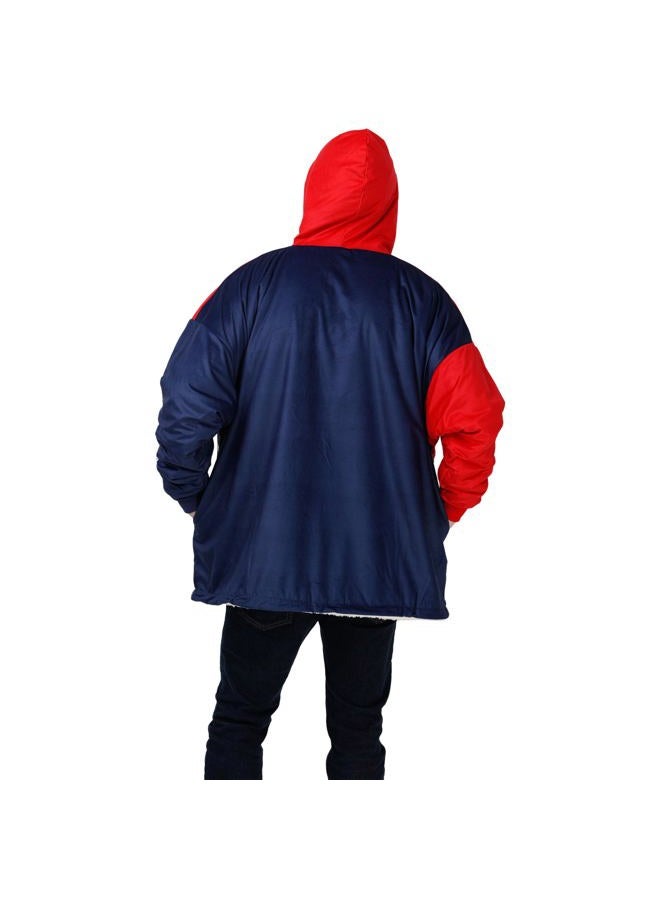 FOCO Reversible Oversized Sherpa Hoodie Sweatshirt Colorblock Hoodeez One Size multicolor - Image 4