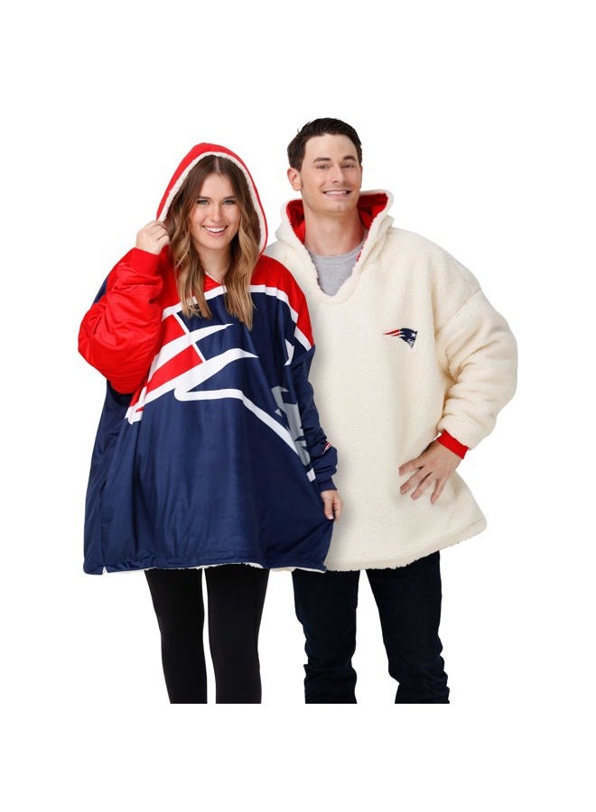 FOCO Reversible Oversized Sherpa Hoodie Sweatshirt Colorblock Hoodeez One Size multicolor - Image 5
