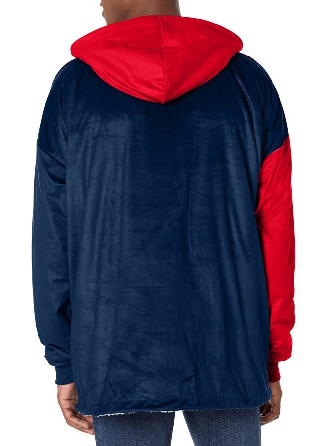 FOCO Reversible Oversized Sherpa Hoodie Sweatshirt Colorblock Hoodeez One Size multicolor - Image 2