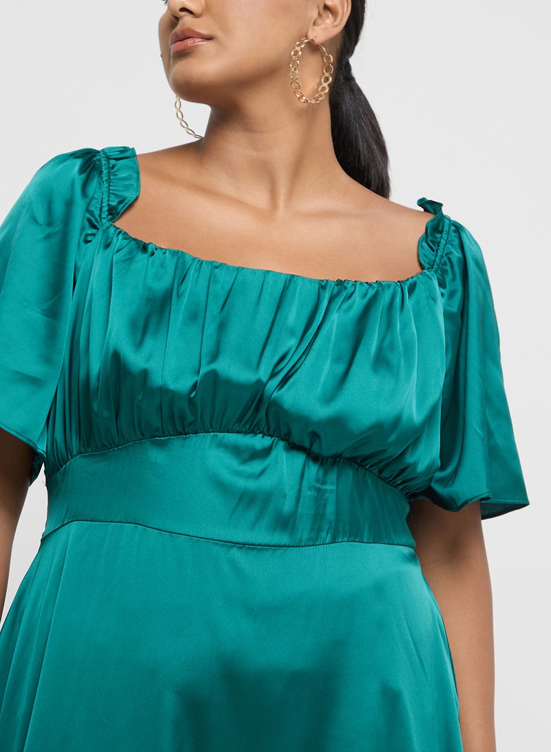 Ginger Plus Satin Empire Waist Dress - Image 3
