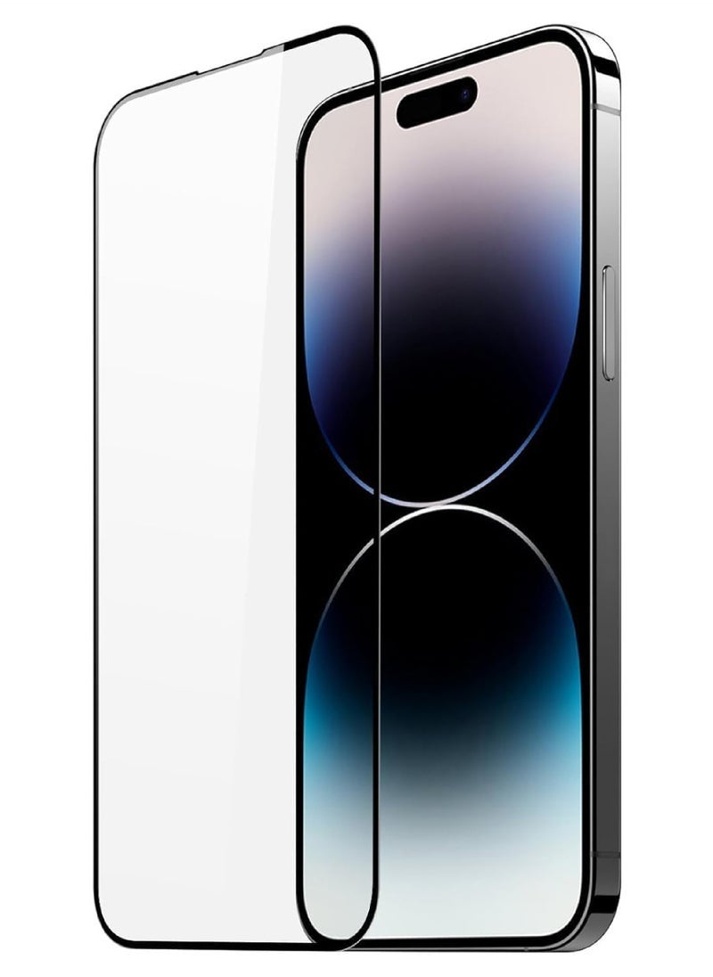 Captaintech Tempered Glass Screen Protector for iPhone 15 Pro – 9H Hardness, Edge-to-Edge Full Glue Coverage | Anti-Fingerprint & Shatterproof - Image 1