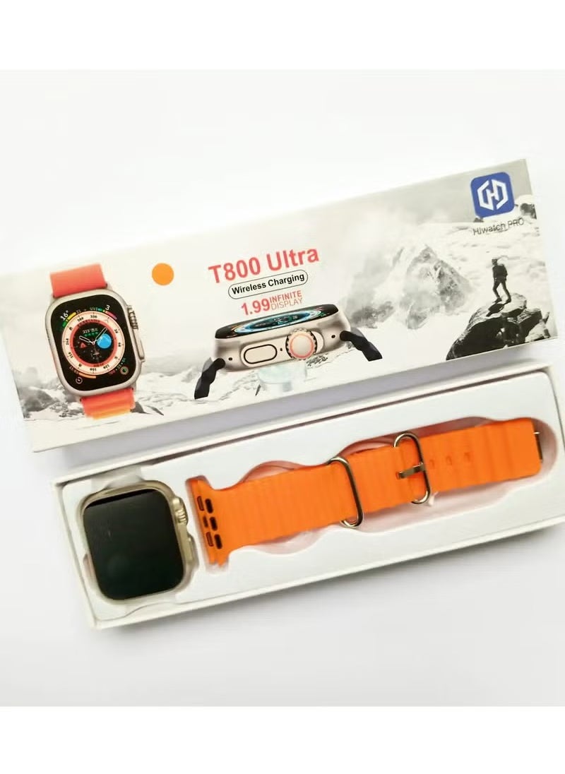 Generic - T800 Ultra Smart Watch 1.99" Infinite Display Series 8 Wireless Charging Heart Rate Monitor Bluetooth Call Watch - Image 1
