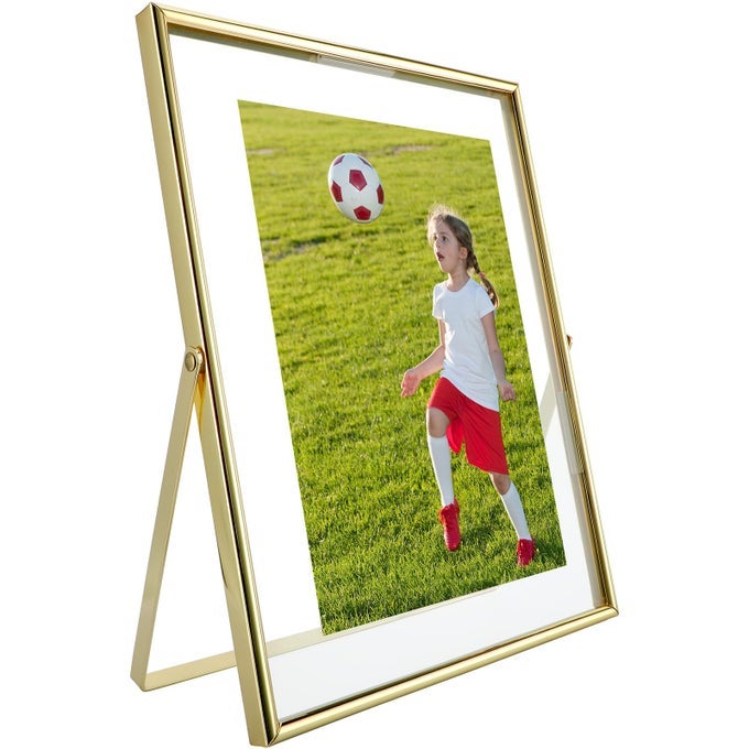 GOLD FLOATING FRAME 6X8 VERTICAL FOR PICTURE 5X7 4X6 3X5 TABLETOP SHELF PHOTO FRAME CLASSY GIFT FOR FESTIVAL WEDDING HOME OR OFFICE DCOR