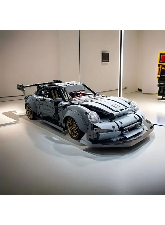 Blue Building Block Car Model Kit 1300pcs High Tech Sports Car Set Adult Collectible Gift - Image 4