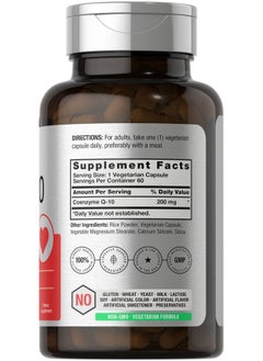 Horbaach Horbäach CoQ10 200mg | 60 Capsules | Vegetarian, Non-GMO, Gluten Free Supplement  - Image 2