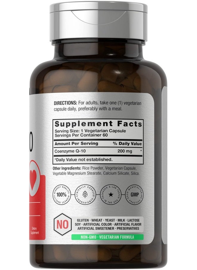 Horbaach Horbäach CoQ10 200mg | 60 Capsules | Vegetarian, Non-GMO, Gluten Free Supplement  - Image 2
