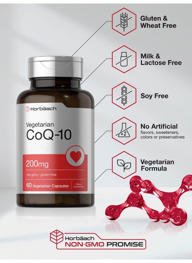 Horbaach Horbäach CoQ10 200mg | 60 Capsules | Vegetarian, Non-GMO, Gluten Free Supplement  - Image 4