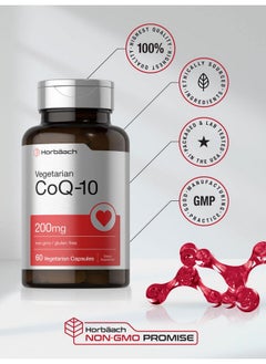 Horbaach Horbäach CoQ10 200mg | 60 Capsules | Vegetarian, Non-GMO, Gluten Free Supplement  - Image 5