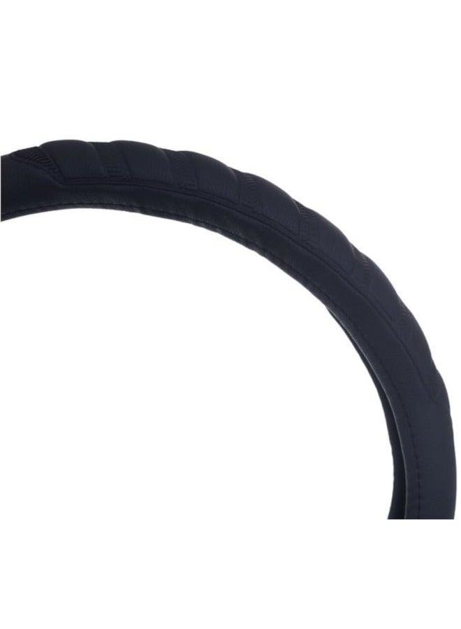 غطاء طارة دركسيون من الجلد والمطاط - اسود - توتش 08 - Image 2