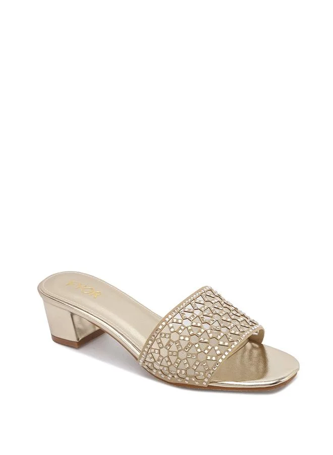 FYOR Geometric Crystal Block Heel MY 390