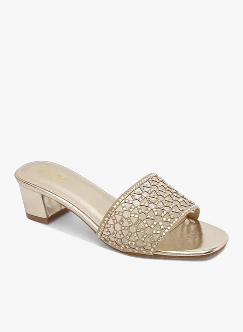 فايور Geometric Crystal Block Heel MY 390