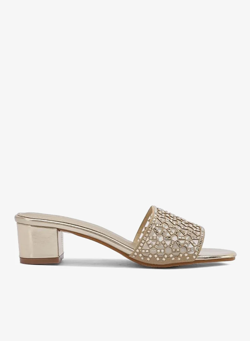 فايور Geometric Crystal Block Heel MY 390