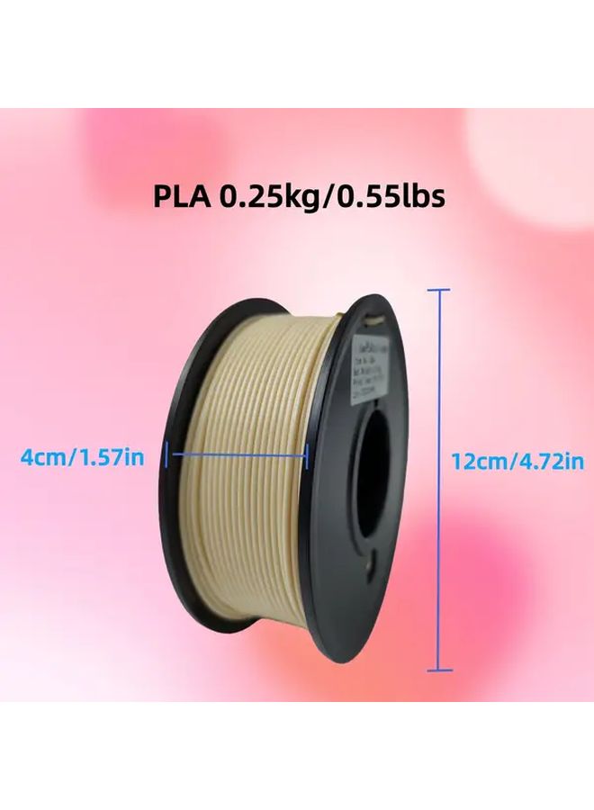 PLA 3D Printer Filament 1.75mm Very Strong Material Precision Plus Minus 0.02mm 250g Spool Beige Ideal for Most FDM 3D Printers - Image 2