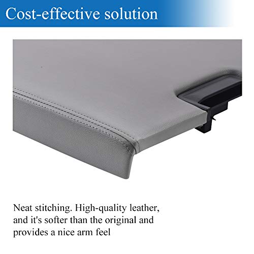 VeCarTech Center Console Lid Kit with Latch Compatible with 2007-2013 Chevy Tahoe/Avalanche/2008-2014 Silverado/GMC Yukon(XL)/Sierra 1500/2500/3500 Center Console Cover Repair Kit OEM 20864151(Gray) - Image 4
