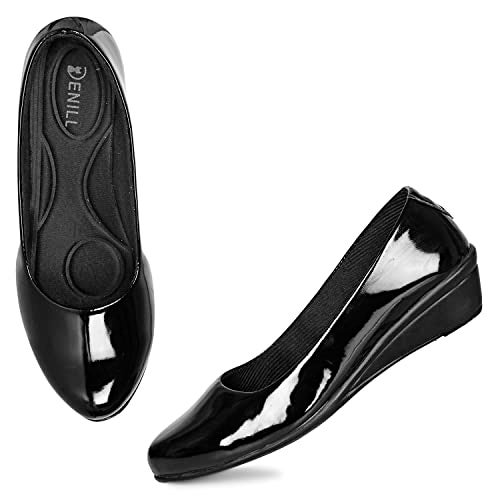 Denill Women Wedge Style Bellies UK- 8 Black - Image 4