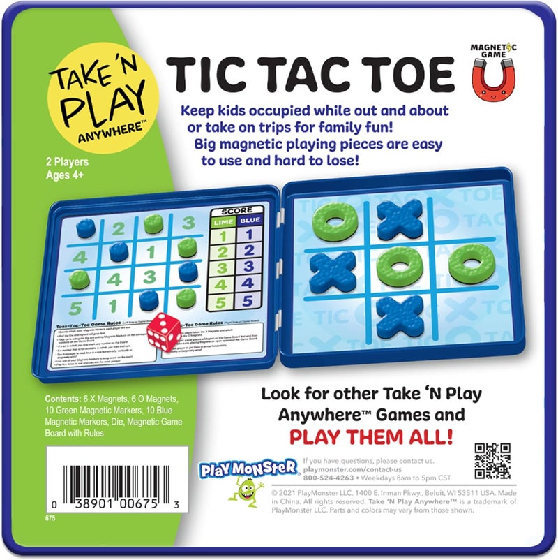 PlayMonster Take N Play, Anywhere Tic-Tac-Toe Board Games for Kids- Board Games for Family Night, Family Games, Game Night, Family Board Games, Kids Toys, Travel Games, Preschool Toys, Multi-Player Game, Ages 4+ - Image 4