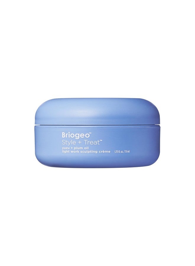 Briogeo Style + Treat Yuzu + Plum Oil Light Work Sculpting Crème, Flexible Hold Hair Pomade for Men and Women, Non-Greasy, Vegan, Buildable 24-hour Hold, Vegan, Cruelty-Free, 1.75 fl oz - Image 1