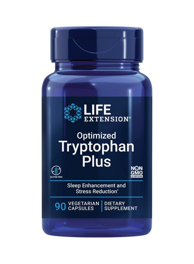Life Extension Optimized Tryptophan Plus 1000mg - L-Tryptophan Supplement with Niacin and L-Lysine for Healthy Sleep & Stress Response - Gluten-Free, Non-GMO, Vegetarian - 90 Capsules - Image 1