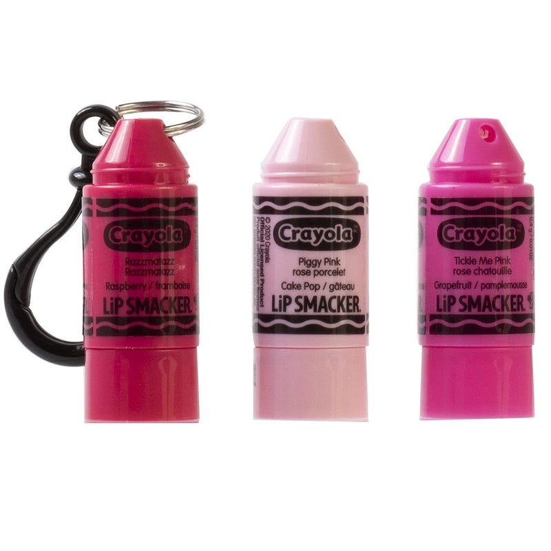 Lip Smacker Crayola Crayon Stackable Flavored Clear Balm Pink - Moisturizing, Soothing - Image 1
