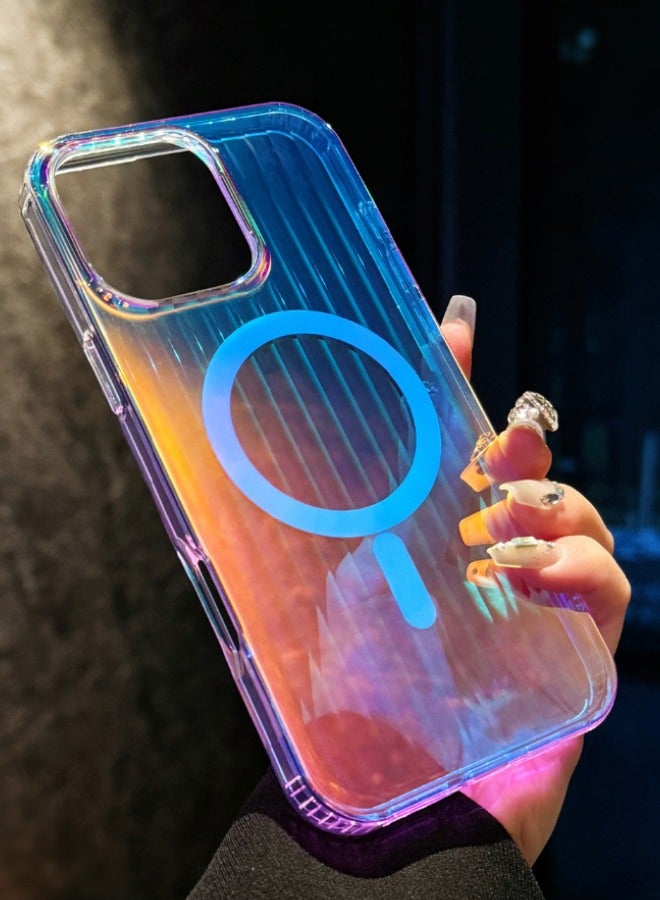 جراب iPhone 16 Pro متدرج اللون، [متوافق مع Mag Safe] [مضاد للسقوط] [مضاد للانزلاق] [لا يتحول إلى اصفرار] جراب صلب مقاوم للصدمات لهاتف iPhone 16 Pro مقاس 6.3 بوصة، لون متدرج - Image 1