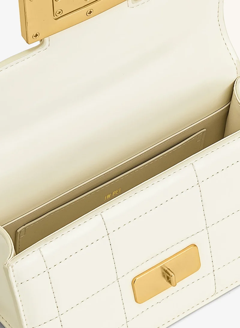 Jw Pei White Kaia Bamboo Metal Handle Handbag for Women | Best Price UAE
