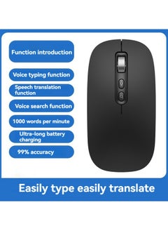 X-PRO5 Silent Mouse AI Smart Voice to Text Mouse Rechargeable 2.4G Wireless Bluetooth Voice Input for Laptops  - Image 2