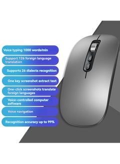 X-PRO5 Silent Mouse AI Smart Voice to Text Mouse Rechargeable 2.4G Wireless Bluetooth Voice Input for Laptops  - Image 3