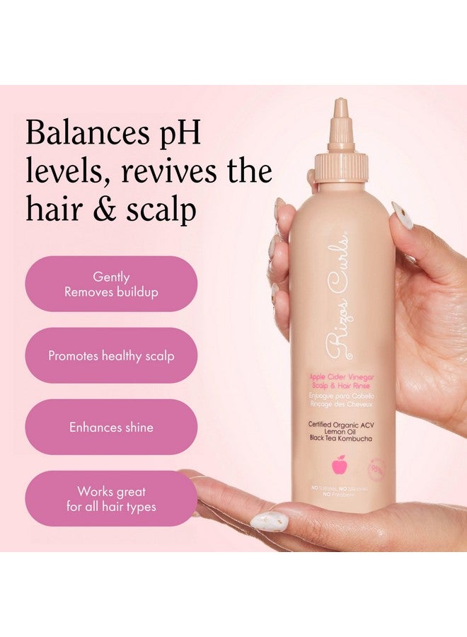 Rizos Curls Apple Cider Vinegar Scalp & Hair Rinse, Clarifies and Detox to Remove Product Buildup, Balance Oils, Revive Hair & Scalp, Enhances Softness & Shine, For All Hair Types 1a - 4c, 10 oz - Image 5