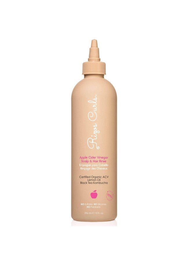 Rizos Curls Apple Cider Vinegar Scalp & Hair Rinse, Clarifies and Detox to Remove Product Buildup, Balance Oils, Revive Hair & Scalp, Enhances Softness & Shine, For All Hair Types 1a - 4c, 10 oz - Image 1
