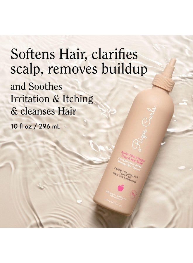 Rizos Curls Apple Cider Vinegar Scalp & Hair Rinse, Clarifies and Detox to Remove Product Buildup, Balance Oils, Revive Hair & Scalp, Enhances Softness & Shine, For All Hair Types 1a - 4c, 10 oz - Image 2