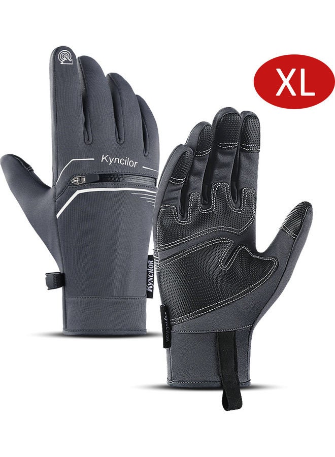 نيبمينينت مجموعة قفازات ضد الماء لتدفئة اليدين مزودة بمساحة تخزين بسحاب إغلاق على الظهر مكونة من زوج واحد XL - Image 1