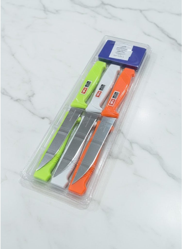 طقم سكاكين مطبخ 6 قطع متعددة الاستخدام – شفرات حادة ومقابض مريحة للتقطيع اليومي - Image 3