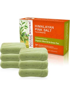 Natural Solution Natural Solution Soap Bar Olive Oil  Green Tea with Himalayan Pink Salt 6Pack Nourishing 6 Count 