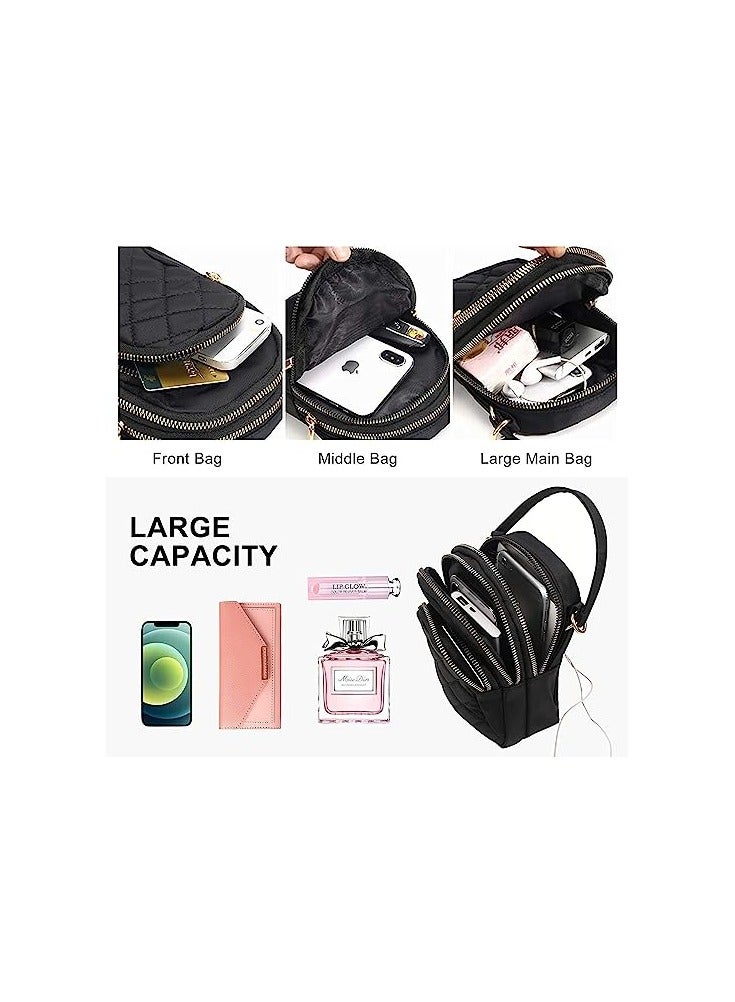 SYOSI Cell Phone Purse, Quilted Crossbody Bag for Women Girls Cell Phone Handbag Smartphone Designer Phone Pouch with Shoulder Bags Cute Crossbody Purse Wallet - Image 2