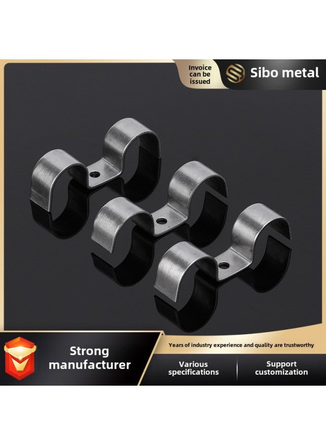 304 Stainless Steel Thickened M-type Riding Clip Instrument Tube Card Single Hole Double Tube Card Double Tube Instrument Tube Card Cable Card-Specifications And Models:Φ6  - Image 3