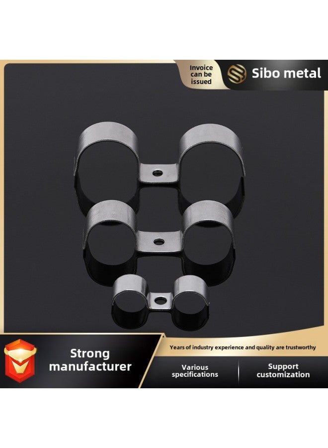 304 Stainless Steel Thickened M-type Riding Clip Instrument Tube Card Single Hole Double Tube Card Double Tube Instrument Tube Card Cable Card-Specifications And Models:Φ6  - Image 2