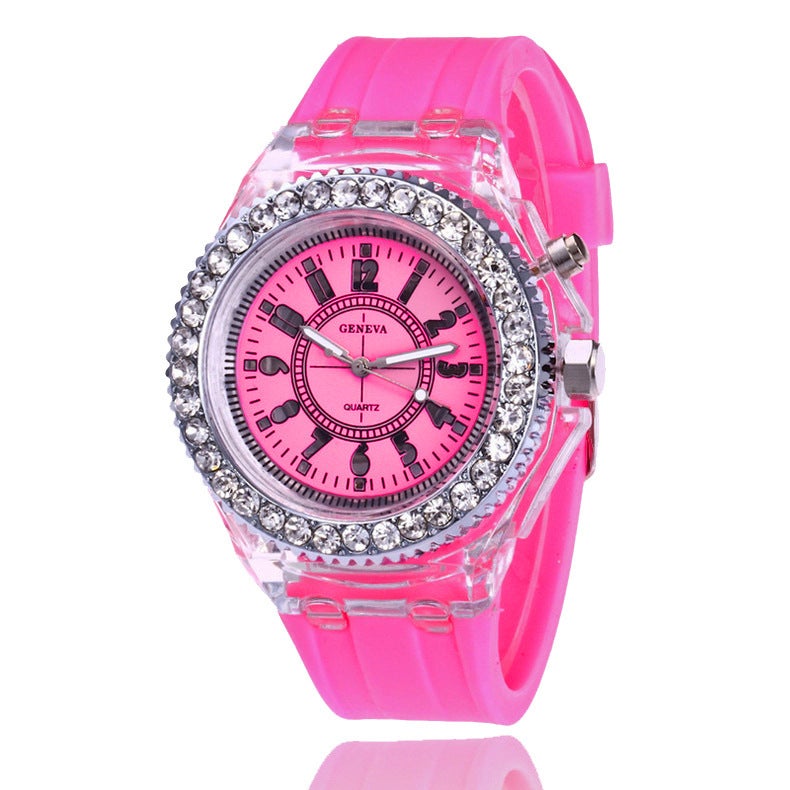 Luminous Fashion Colorful Led Luminous Watch Men And Women Water Brick Personalized Student Watch Student Electronic Quartz Watch - Image 5