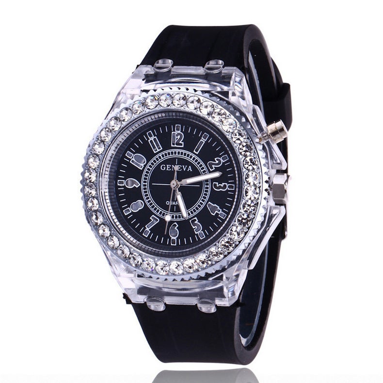 Luminous Fashion Colorful Led Luminous Watch Men And Women Water Brick Personalized Student Watch Student Electronic Quartz Watch - Image 3