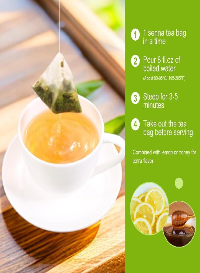 FullChea - Senna Tea, 50 Teabags, 1.5g/bag - Naturally Senna Leaf Tea for Constipation - Non-GMO - Caffeine-free - Support Digestion & Boost Immune System - Image 3