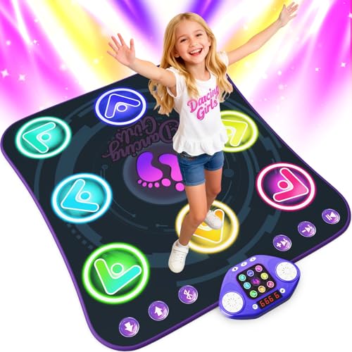 TooLion Dance Mat Toys for 312 Year Old Girls BoysDance Pad with LightUp 8Buttons Wireless Bluetooth4 Game Modes Adjustable Volume NonSlipBirthday Xmas Gifts for Kids - Image 1