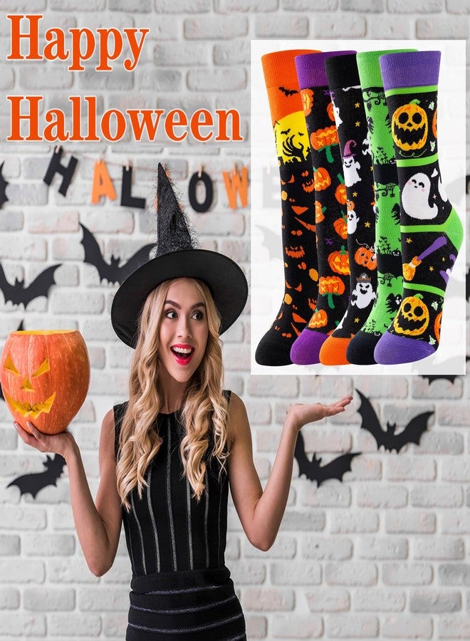 BISOUSOX Halloween Socks Women Pumpkin Socks Crazy Funny Dress Novelty Cute Sock Halloween Gifts for Women Girls - Image 2