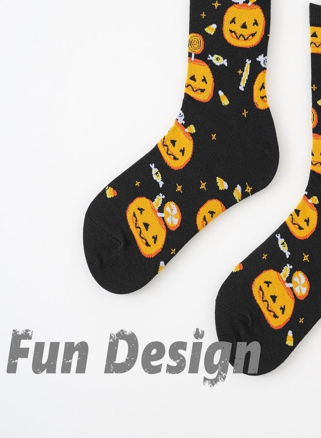 BISOUSOX Halloween Socks Women Pumpkin Socks Crazy Funny Dress Novelty Cute Sock Halloween Gifts for Women Girls - Image 4