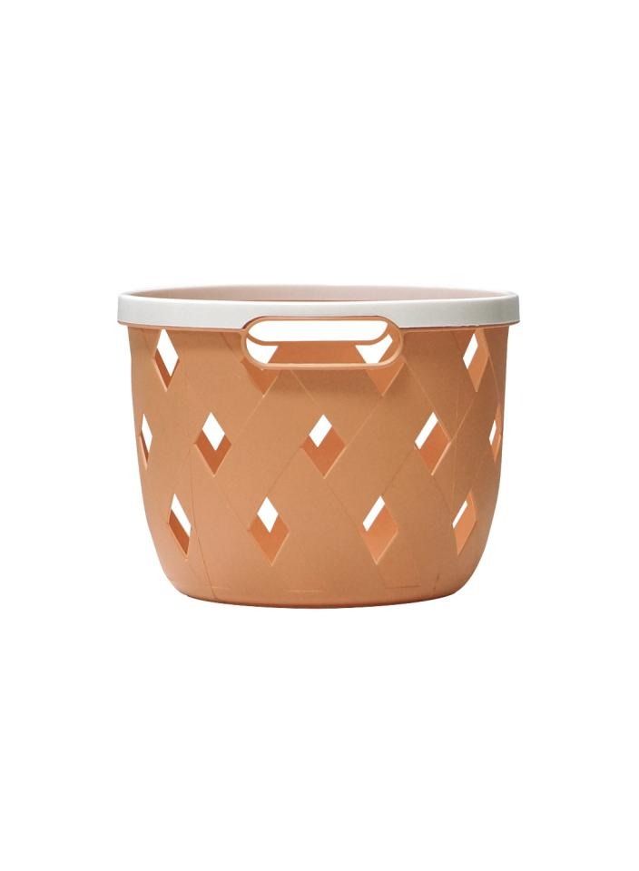 Alissa Set of 3 Small Round Cylindrical Storage Baskets with Handles – Durable & Stylish Organizers – 17.6x13.5x12.5cm – Perfect for Home, Bathroom, or Office Use  - Image 3