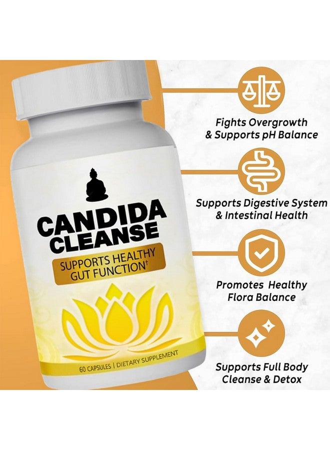 Generic Candida Cleanse, Gut & Colon Support, Advanced Probiotic & Herbal Formula, Oregano Leaf, Wormwood, Black Walnut, Caprylic Acid-1 for Men & Women, 60 Capsules  - Image 3
