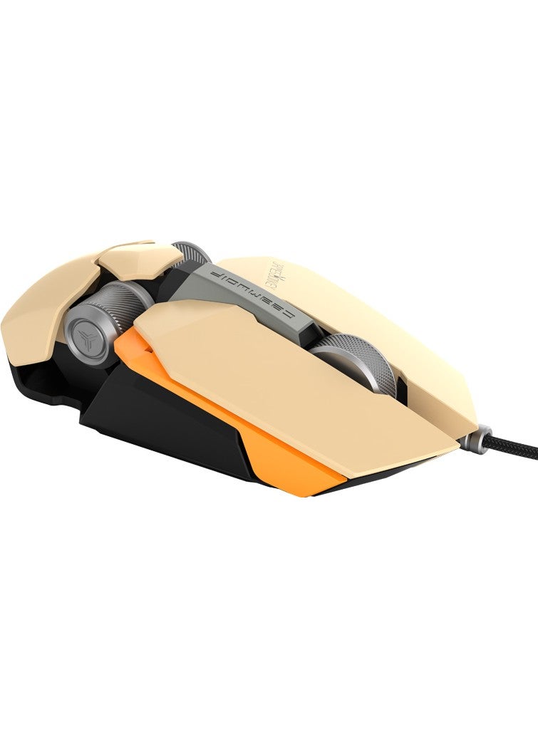 James Donkey 850R 12000DPI 8 Keys PMW3360 Sensor RGB Optical Yellow Gaming Mouse  - Image 1