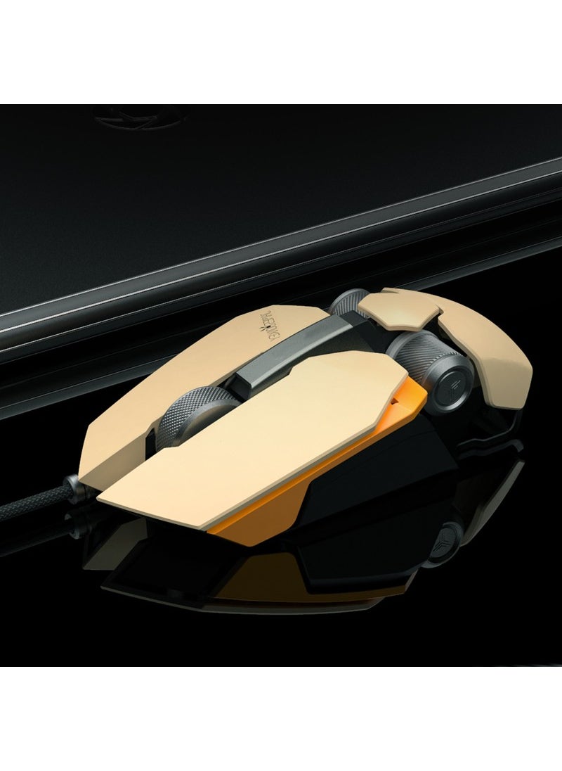 James Donkey 850R 12000DPI 8 Keys PMW3360 Sensor RGB Optical Yellow Gaming Mouse  - Image 2