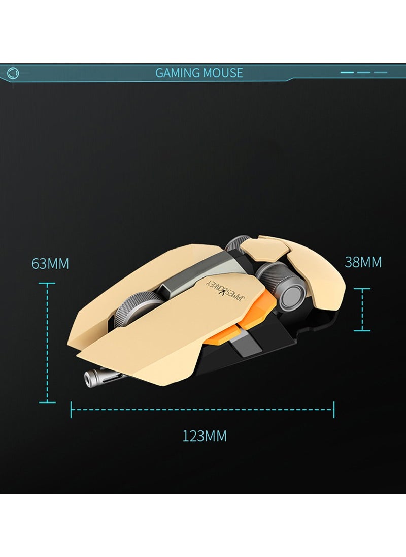 James Donkey 850R 12000DPI 8 Keys PMW3360 Sensor RGB Optical Yellow Gaming Mouse  - Image 4